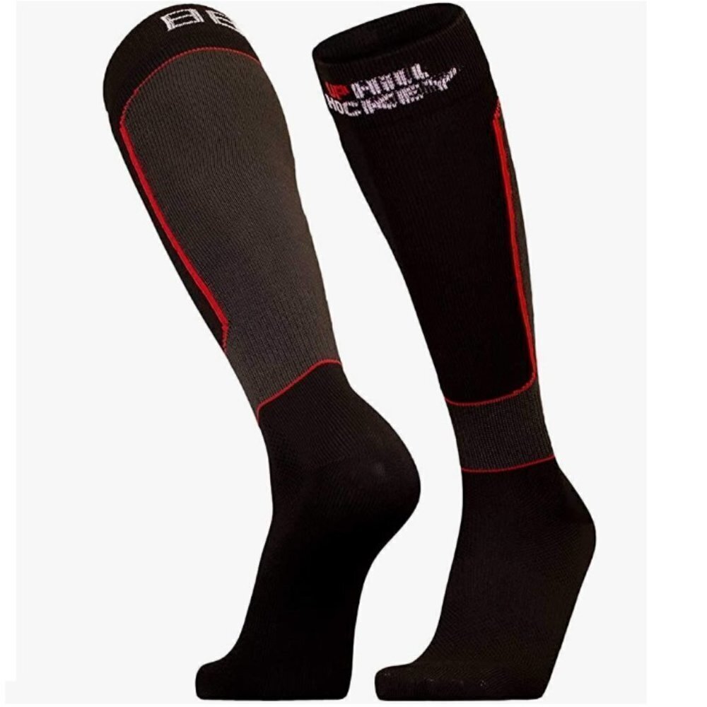 3-Pack Ice Hockey Knee Length L1 Compressed Shaft with Quick Dry Black - Picture 2 of 6